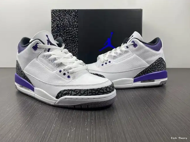 Kicktheory 'Dark Retro 3 Jordan Iris' Air CT8532-105 0624